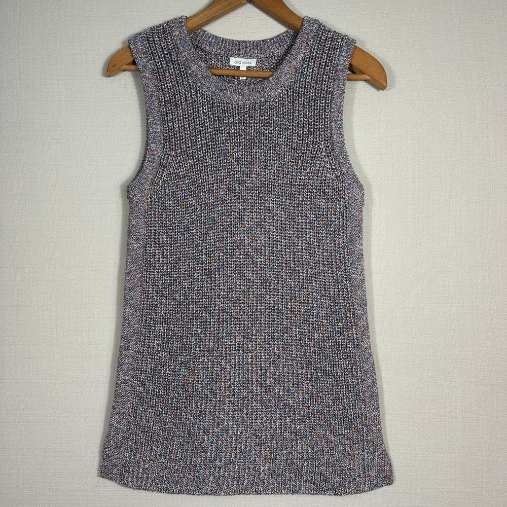 Ella Moss Sweater‎ Tank Top Womens Large Multi Color Excellent Space Dye Knit
